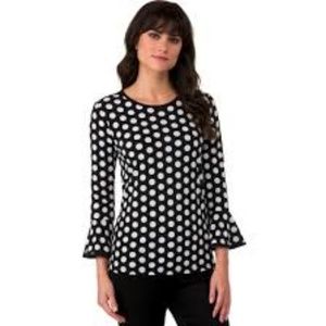 NWT Michael Kors black & white top